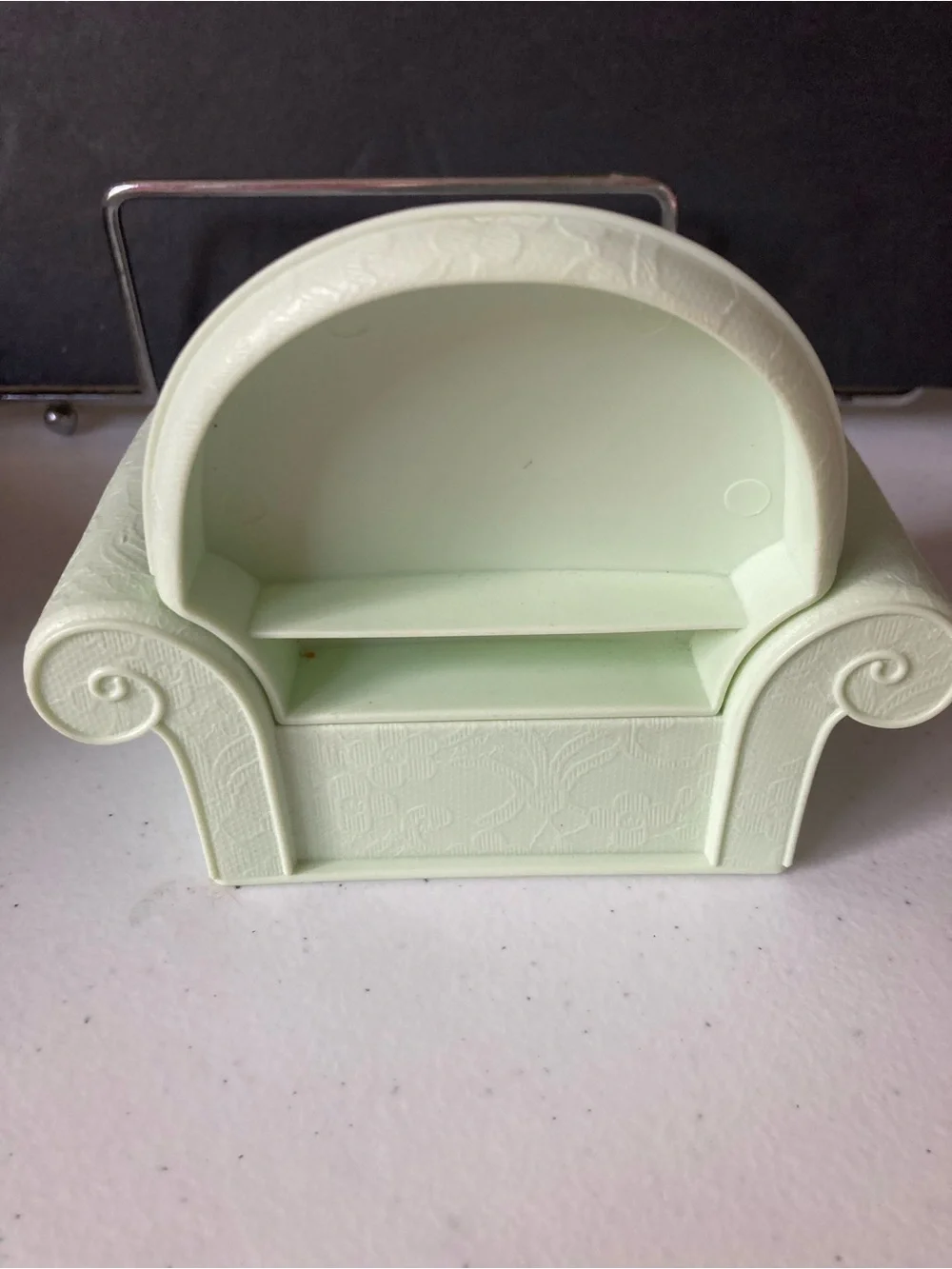 Mattel Barbie Mint Green Mini Textured Armchair Fashion Doll Furniture 2005